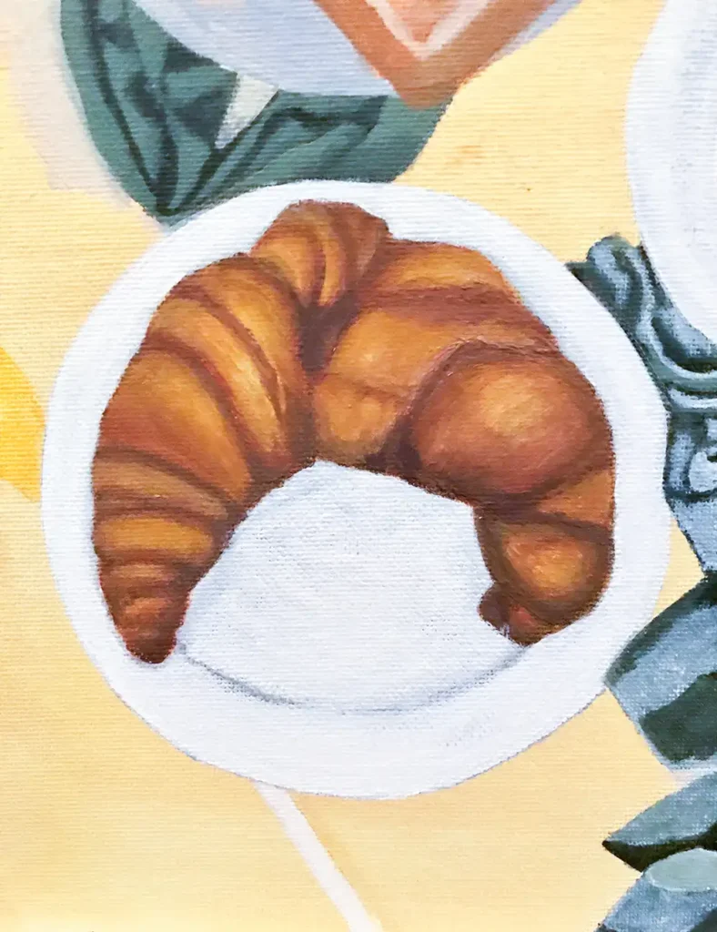 Giving the croissant depth through the use of light and shadows